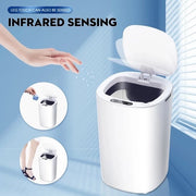 Contenitore per rifiuti - Contenitore per rifiuti con sensore - Cassetto per spazzatura - Contenitore per spazzatura - Contenitore per rifiuti elettrico - 9 Litri - Sensore automatico - Sensore intelligente - Bianco
