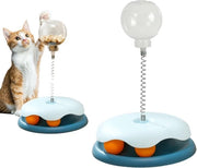 Giocattolo Interattivo per Gatti Autoattivante 3-in-1 Pallone per Gatti Blu