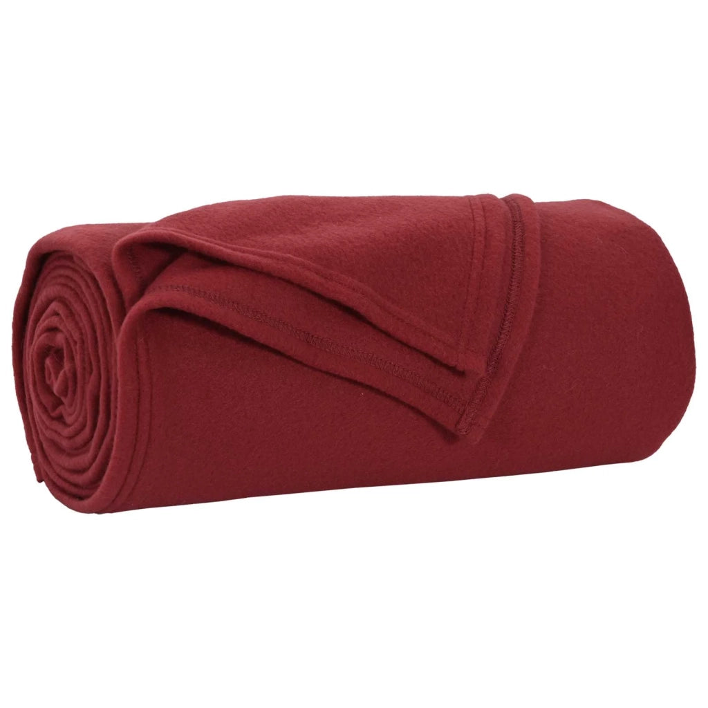 Coperte da Pile 6 pcs Rosso Bordeaux 200 x 150 cm Panno