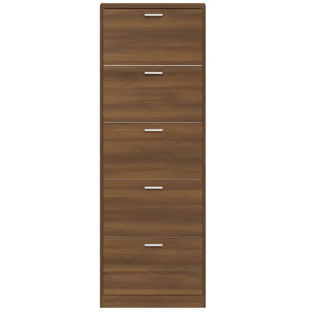 Scarpiera mobile contenitore per scarpe mobile per ingresso/corridoio/soggiorno 59 x 17 x 169 cm legno ingegnerizzato marrone 02_0021633