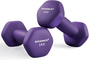 Set di 2 manubri esagonali con rivestimento in neoprene per allenamento di forza, fitness, allenamento a casa