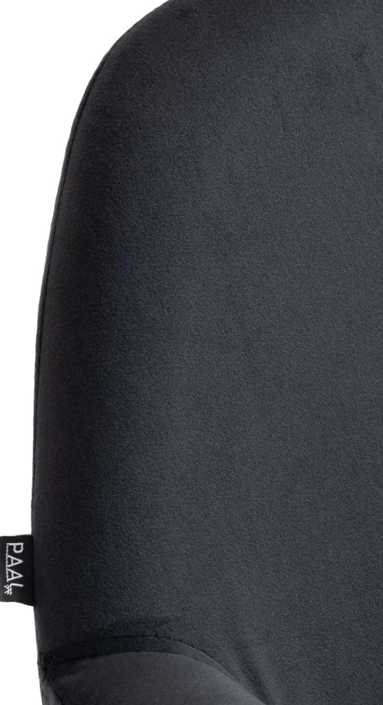 Sgabello Braga in velluto nero,nero