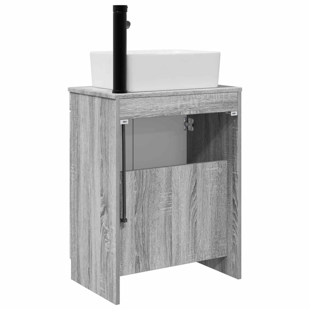 Mobile da bagno con lavabo Sonoma grigio 54 x 35 x 83 cm 890164