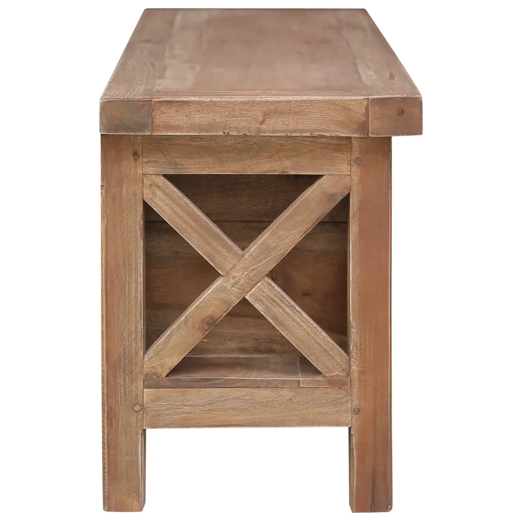 Mobile Porta TV con 3 Cassetti 120x30x40 cm Massello di Mogano 283913