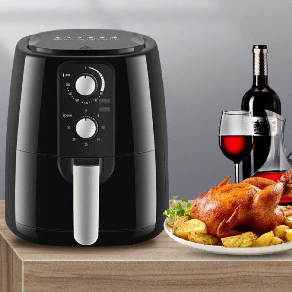 Trade Shop - Friggitrice Ad Aria Calda Senza Olio Capacità 5,5 Litri 1500 Watt Cucina Tx-8439 -