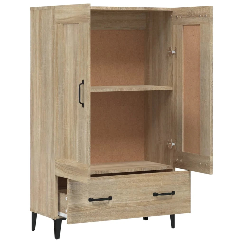 Buffet credenza cassettiera armadio mobile contenitore organizer cucina soggiorno salotto rovere Sonoma alto 70 x 31 x 115 cm legno ingegnerizzato marrone 02_0034195