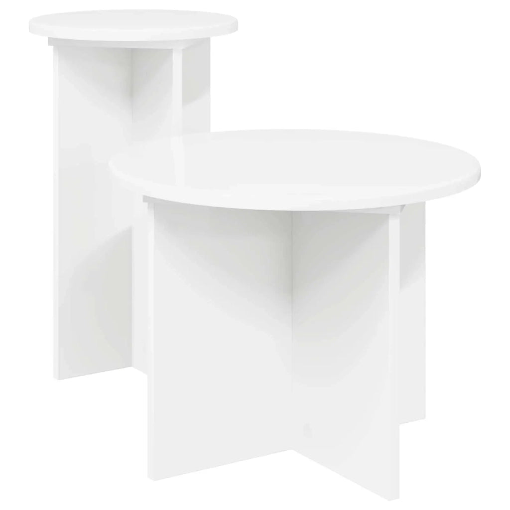 Set tavolini 2 pcs Bianco Legno ingegnerizzato 8001028