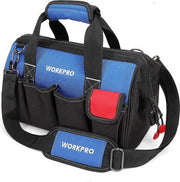Tas con cinturino regolabile per strumenti con apertura ampia - blu e nero