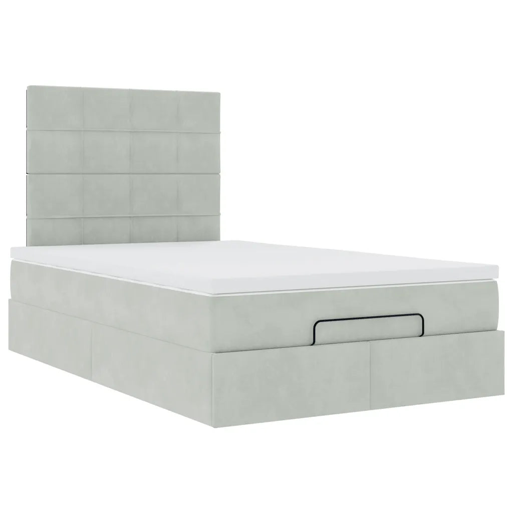 Struttura Letto Pouf con Materassi 120x190 cm Velluto 3314306