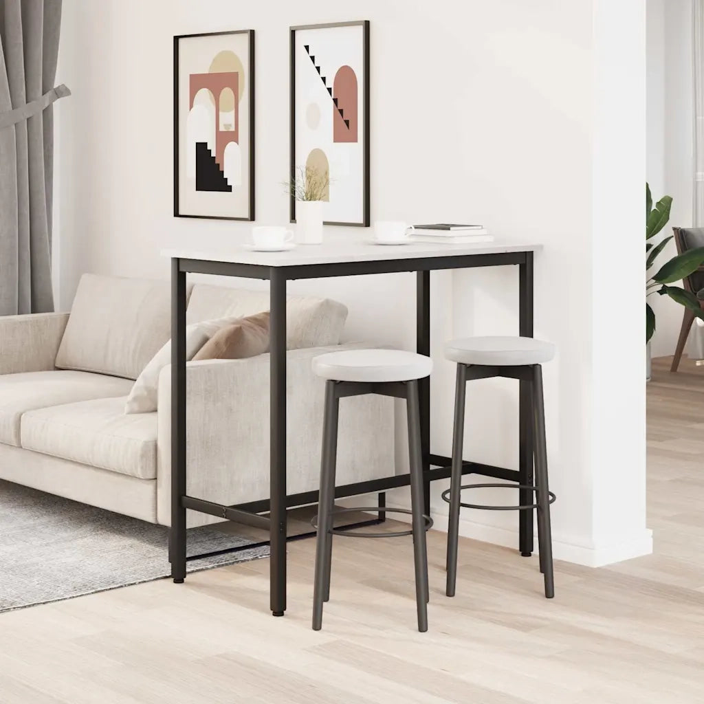 tavolo Bianco 100 x 50 x 91 cm Legno ingegnerizzato e acciaio CFW1944432