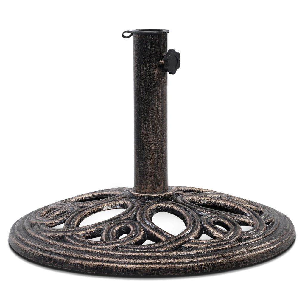Base per ombrellone per cortile, Supporto resistente per ombrellone in ghisa per interno ed esterno-Basi per ombrellone