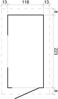Casetta da Giardino in Legno  CON PAVIMENTO TRATTATO - 2.36m2 - TIMBELA M306+M306G