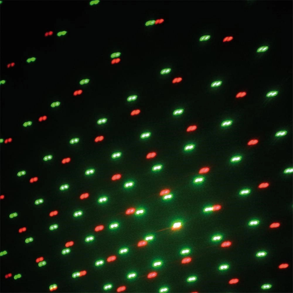 Trade Shop - Proiettore Laser Pattern Puntini Colori Rosso E Verde Uso Interno Distanza 5 Mt -
