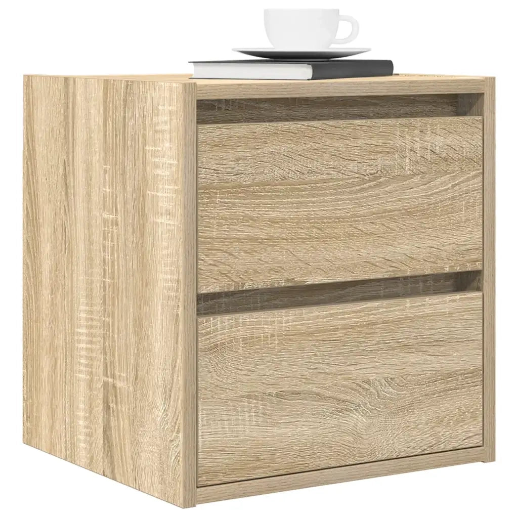 Comodino a Muro Rovere Sonoma 38x34x40 cm 861251