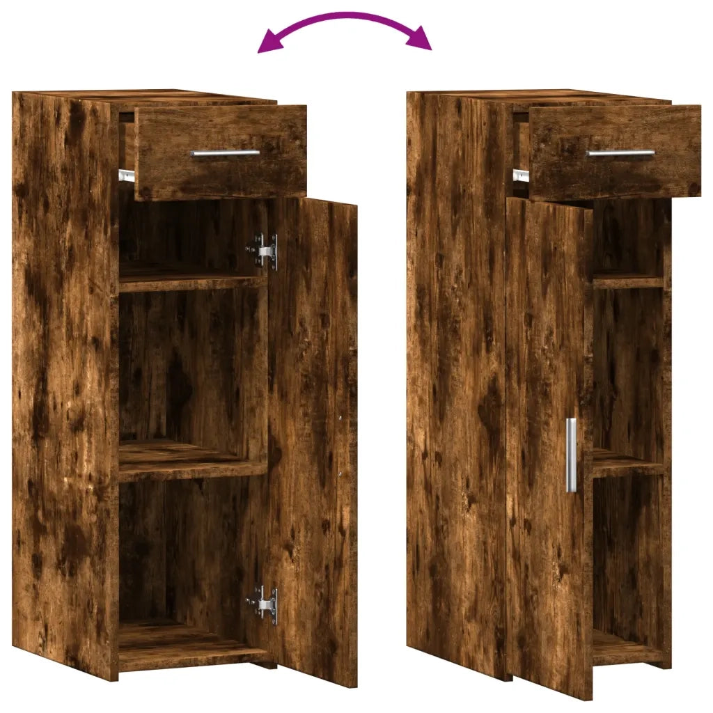 Credenza-Buffet-Armadio da cucina Rovere Fumo 30x42,5x93 cm in Legno Multistrato 172636