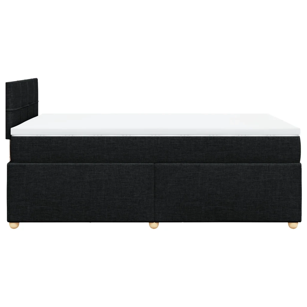 Giroletto a Molle con Materasso Nero 120x190 cm in Tessuto 3286621