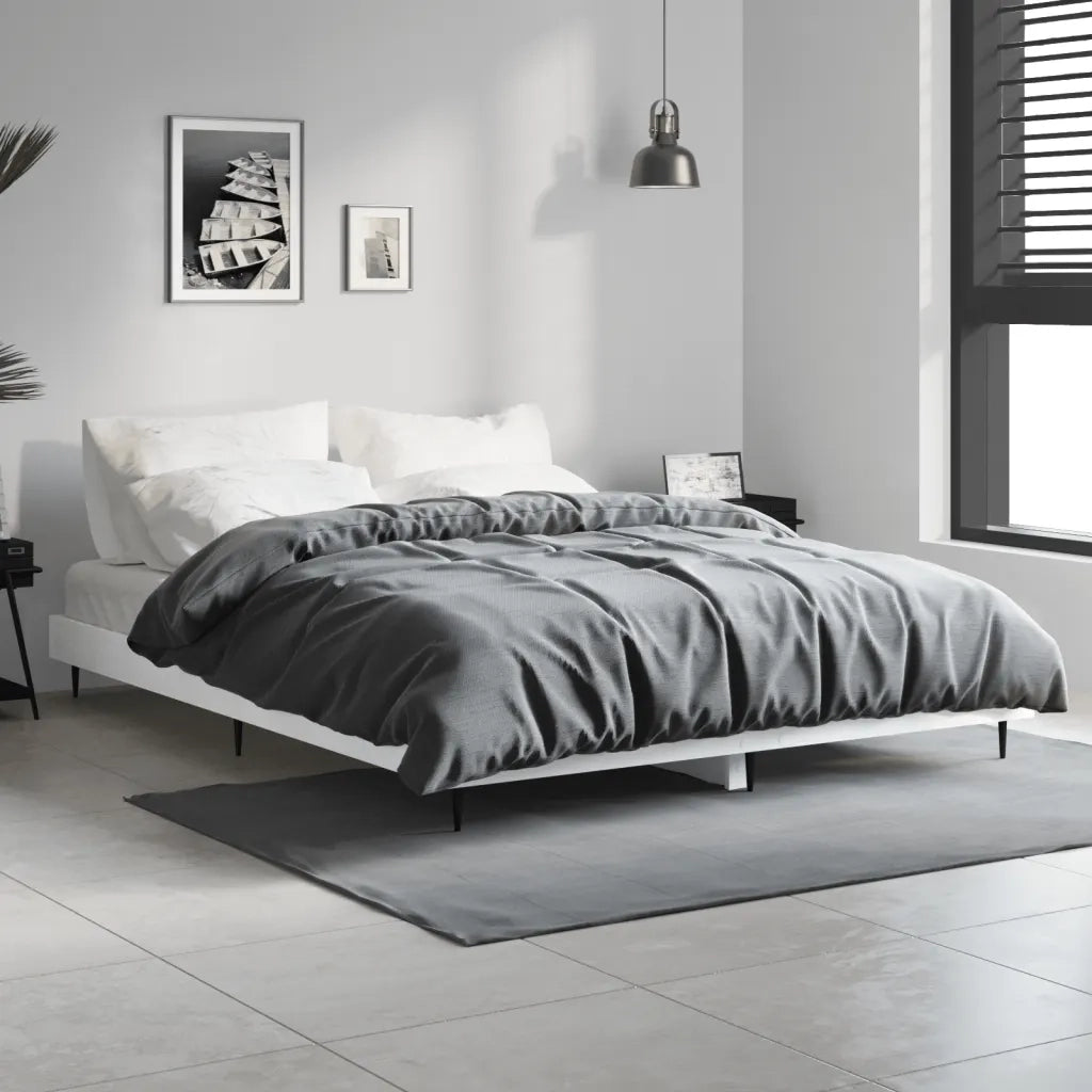 Giroletto-Struttura Letto Bianco 140x190 cm in Legno Multistrato 704696