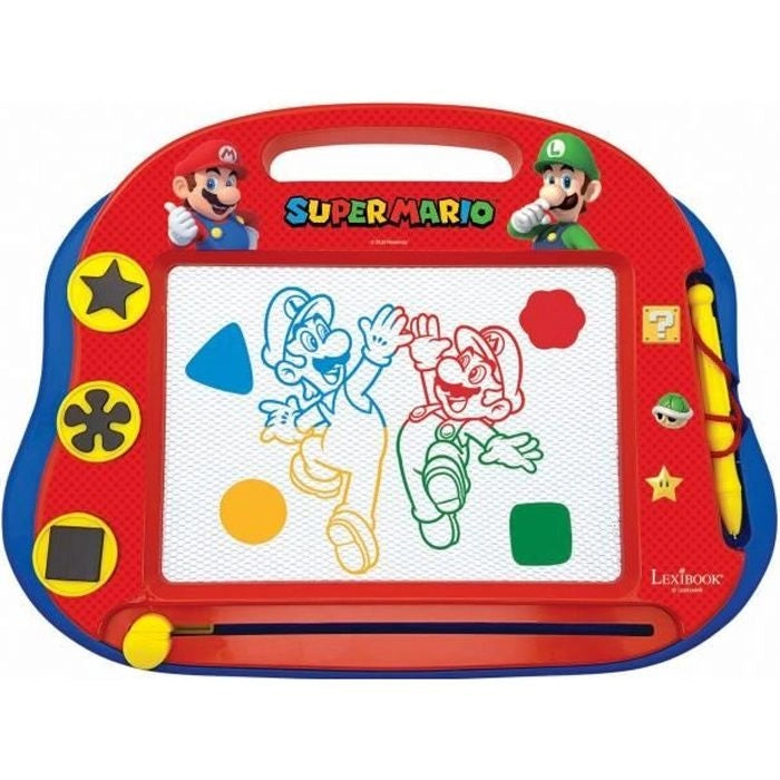 SUPER MARIO ardesia magica formato A5 con accessori magnetici per disegnare a colori - LEXIBOOK