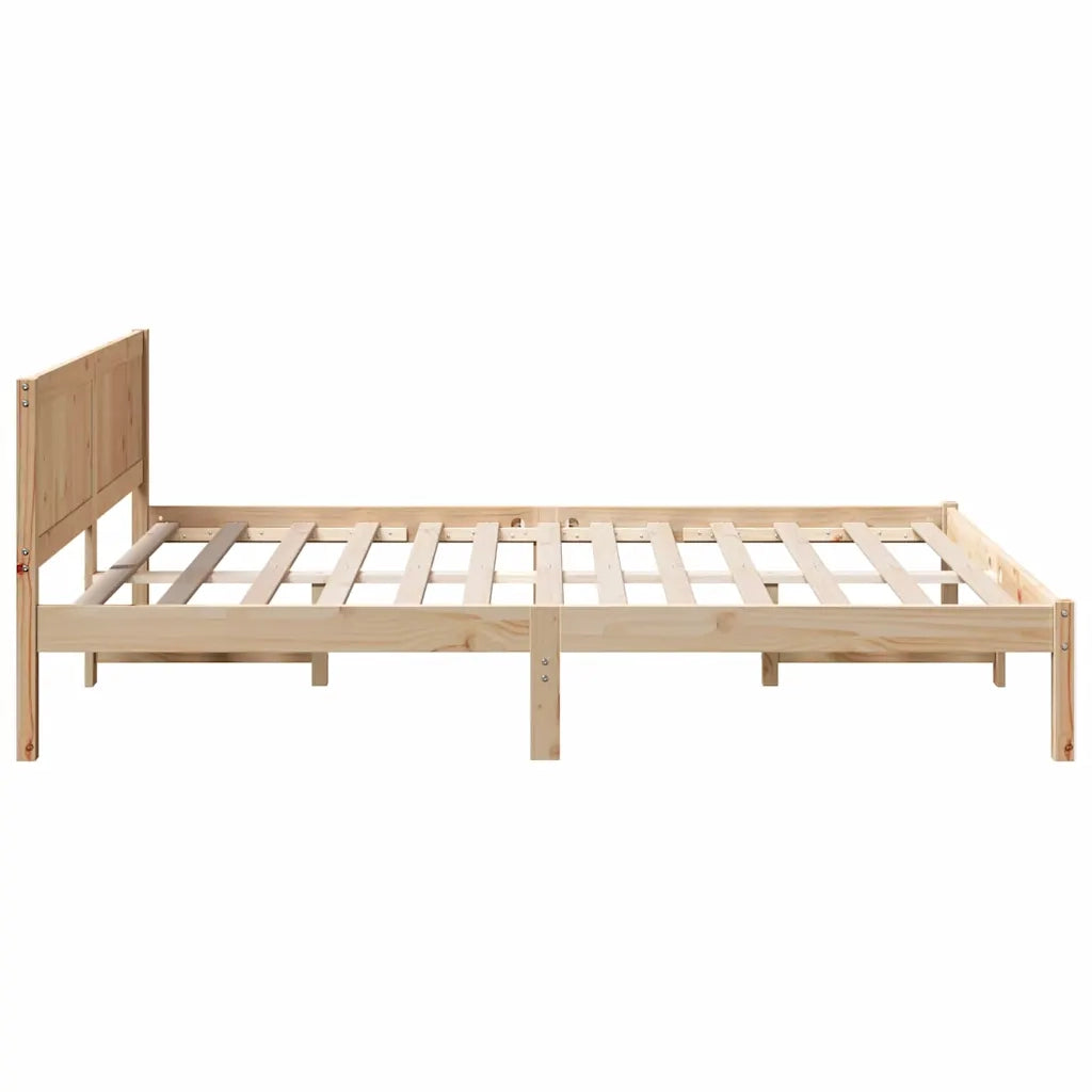 Struttura del letto-Giroletto Marrone 150 x 200 cm Legno massello di pino 264319