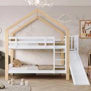 Letto a Castello con Scivolo e Scala ¨C MINIMAL ¨C Massello Bianco, 90x200