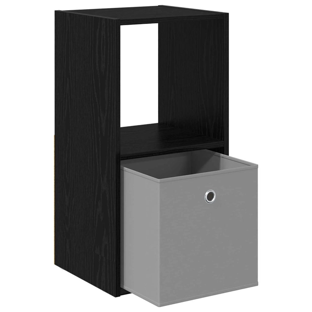 Comodino | Armadio da Notte | Mobiletto da notte Rovere Nero 35 x 32 x 68,5 cm Legno multistrato