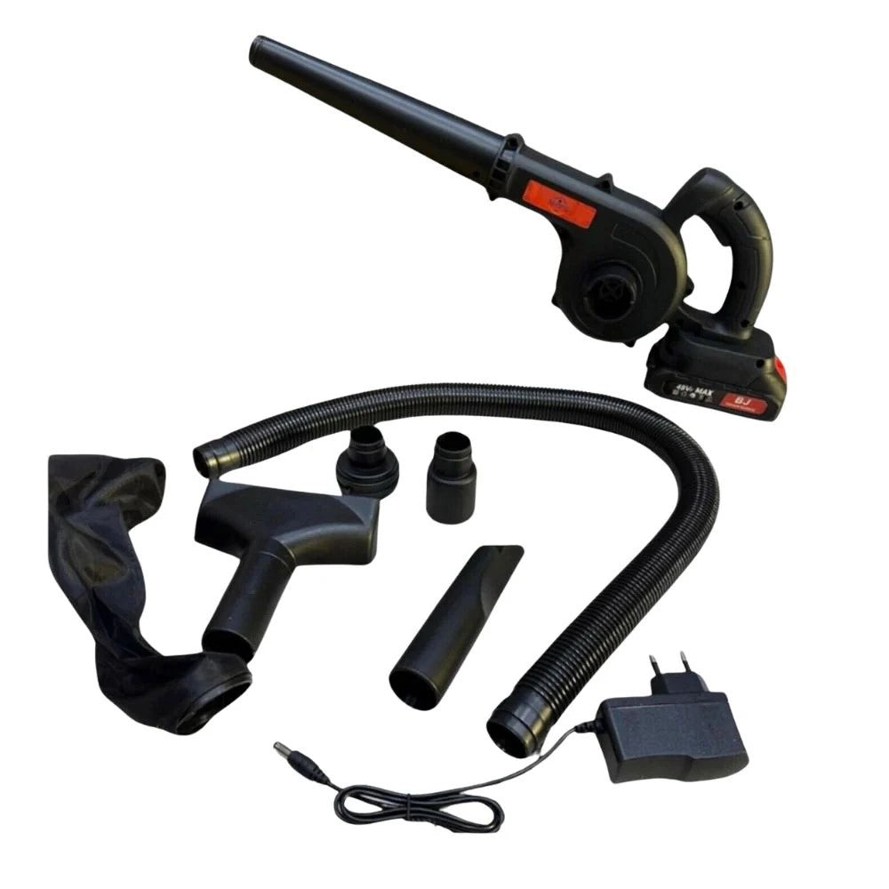 Trade Shop - Mini Soffiatore A Batteria 48v 7in1 Per Foglie Polvere Detriti 2 Batterie Con Accessori -