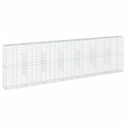 Gabbione recinto a gabbia muro di contenimento con coperchio 700 x 50 x 200 cm ferro zincato argento 02_0040195