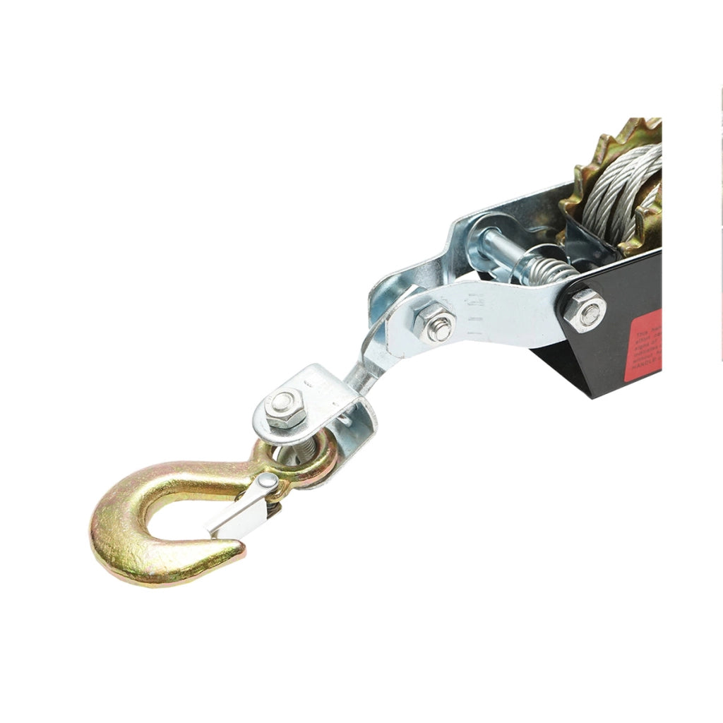 Verricello manuale da 1000 kg con cavo d'acciaio fi 4 x 1135 mm
