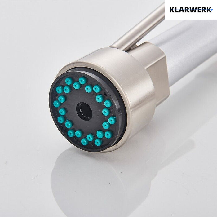 Bjorn | Rubinetto da parete gastronomia argent Rubinetto cucina professionale in acciaio inox con due doccette|doppio lavello da parete ristorante