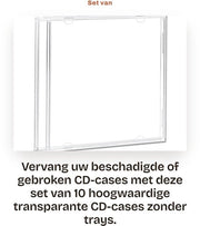 Set di Contenitori per CD da 10 - Contenitori Vervangibili per CD - Dimensioni Standard 141 x 124 x 10,4 mm - Senza Schede - Ideali per Album CD Damaged - Alta Protezione - Contenitori per CD