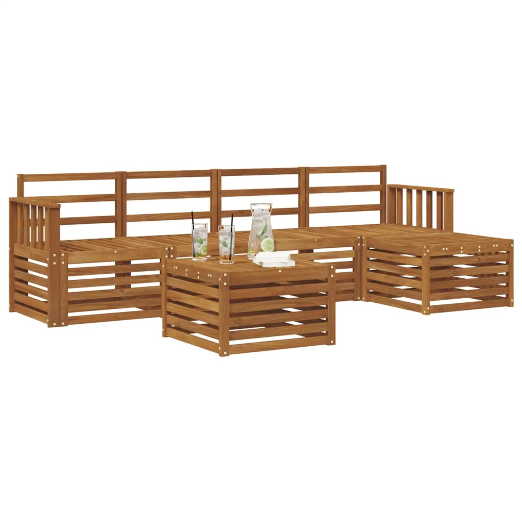 Set di divani da esterno 6 pcs Naturale