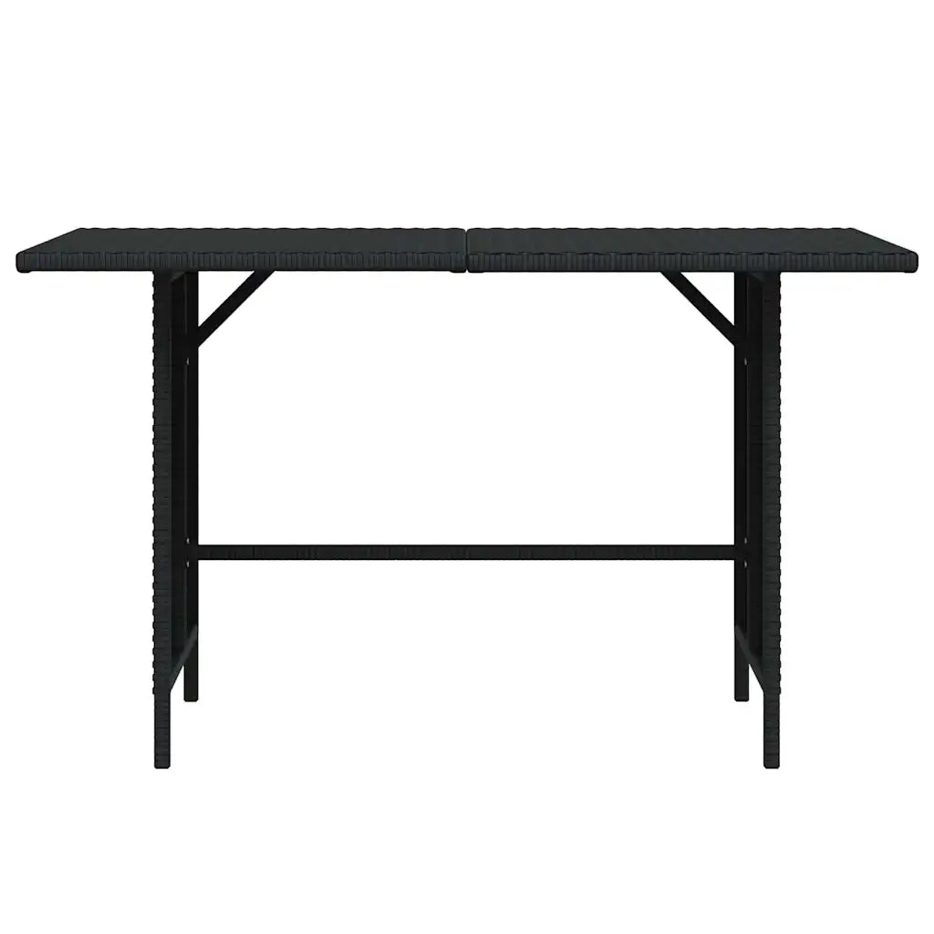 Tavolo da Pranzo da Giardino Nero 110x70x65 cm in Polyrattan 313511