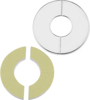 Decorazione per Piastra di Rondella in Acciaio Inossidabile con Piastra di Copertura Self-Limitante - Progettata Decorativamente - Adatta per Diversi Tubi - Argento - 28mm di Diametro Interno