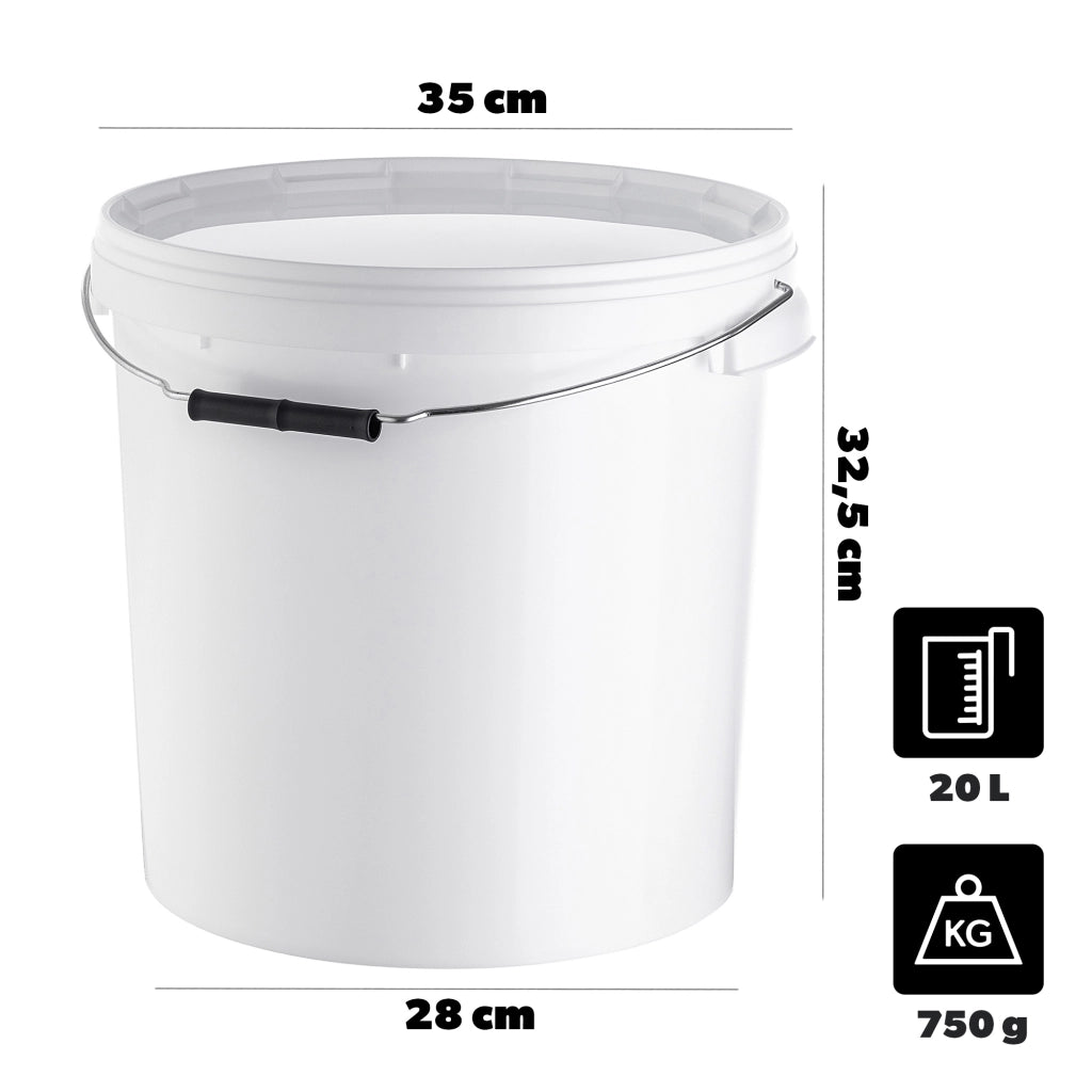 Contenitore per fermentazione KADAX da 20 litri, secchio per vino, liquori e birra con coperchio, fermentatore