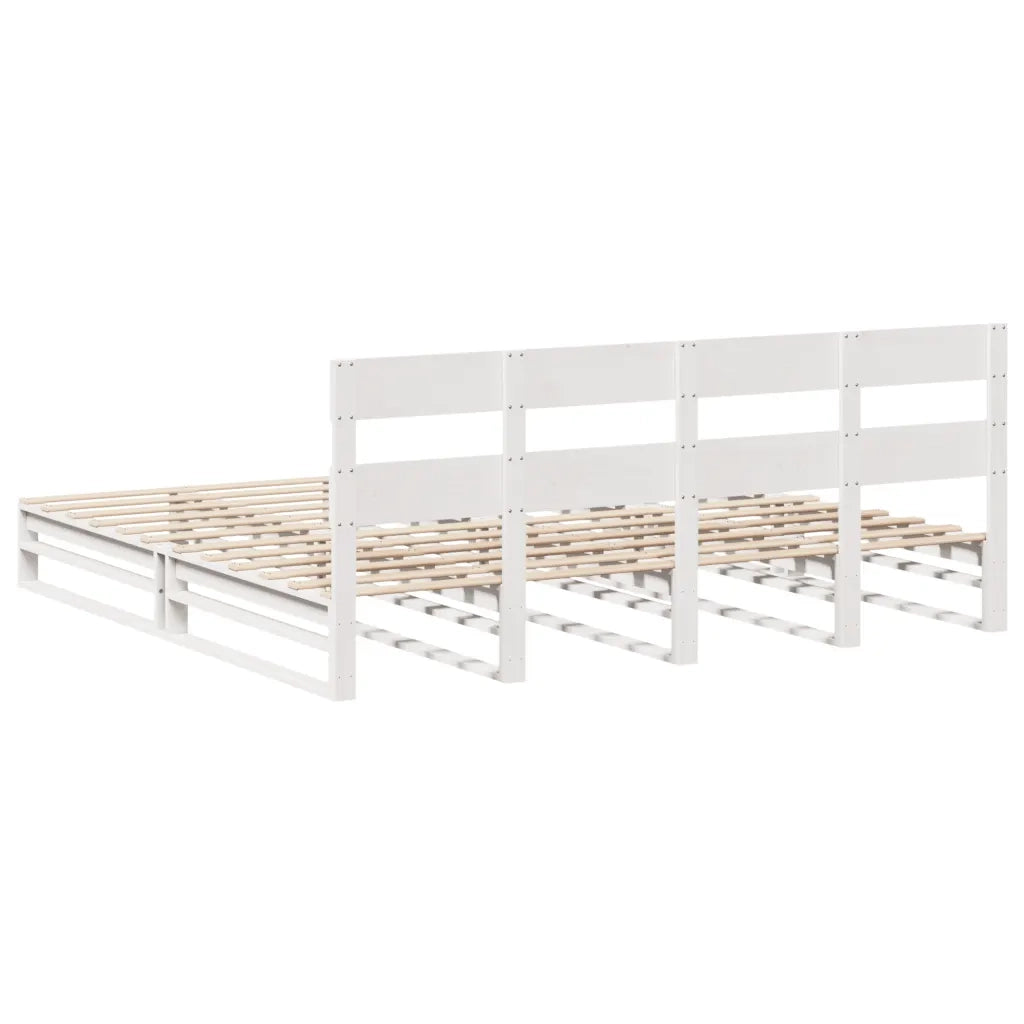 Letto senza Materasso Bianco 180x200 cm Legno Massello di Pino 3302304