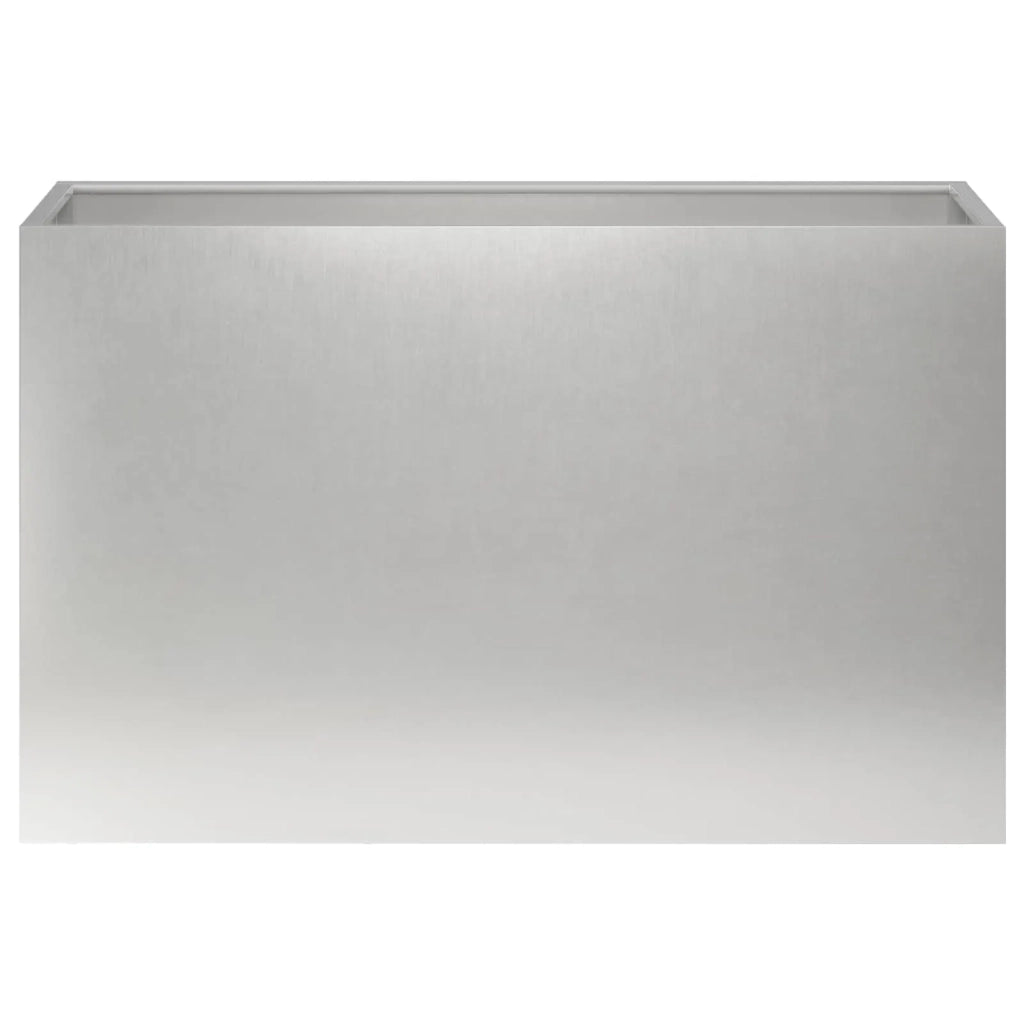 Vaso da giardino 2 pz Argento 80 x 30 x 40 cm Acciaio Inox 8005591