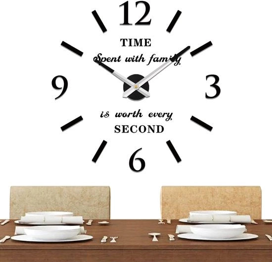 Oggetti Decorativi XXL per Parete Sticker con Forma di Ora e Minuto per Decorazione di Casa e Regalo