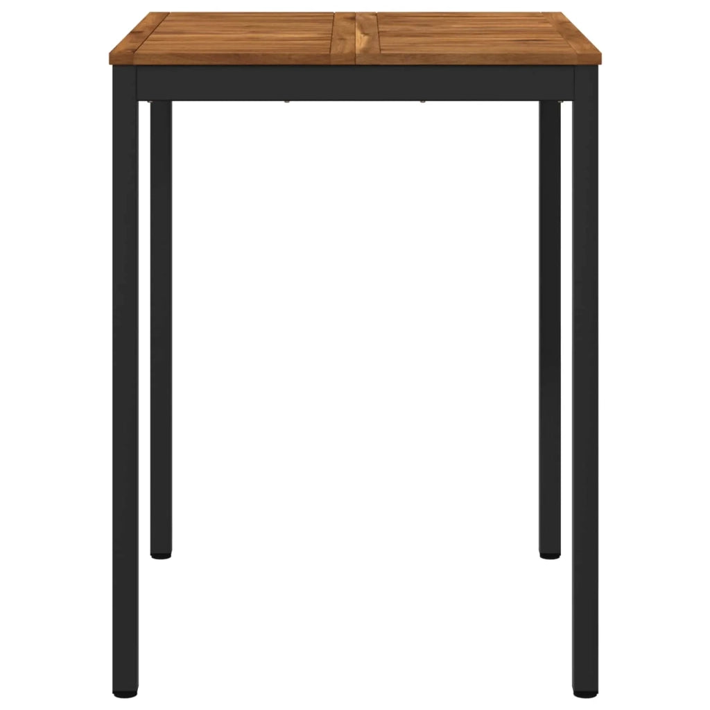 Tavolo Bar da Giardino Naturale e Nero 80 x 80,5 x 105 cm 901337