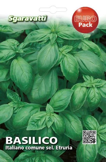 SEMI PER ORTAGGI E VEGETALI basilico italiano comune sel. Etruria- 20 pezzi  - SGARAVATTI