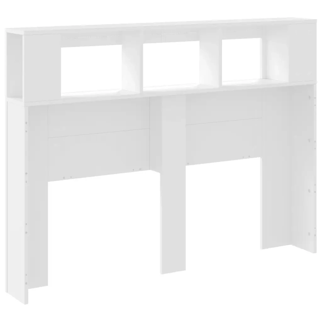Testiera LED Bianca 140x18,5x103,5 cm Legno Multistrato 837344