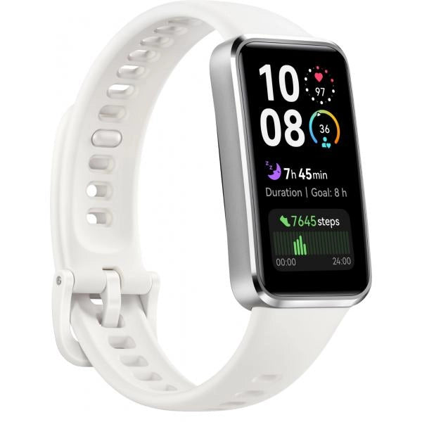 Huawei Band 10 AMOLED Braccialetto per rilevamento di attivit 3,73 cm [1.47] Bianco (Huawei Band 10 White Strap)
