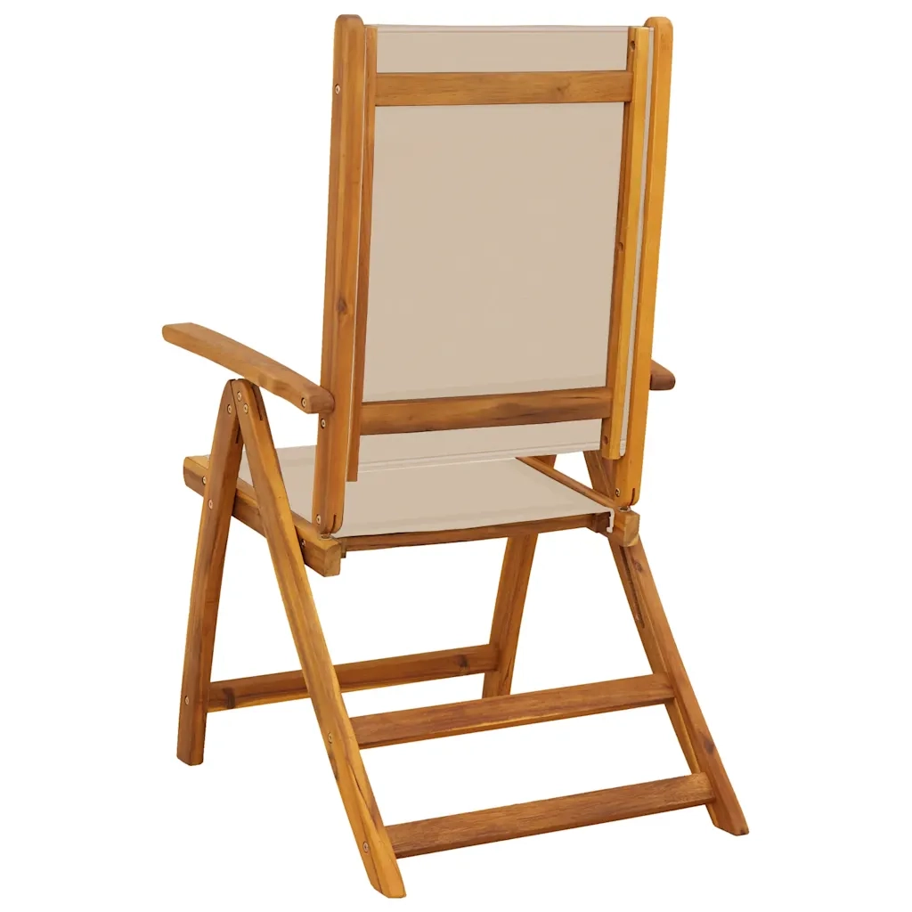 Sedie da Giardino Pieghevoli 8 pz Massello d'Acacia e Textilene 3279246
