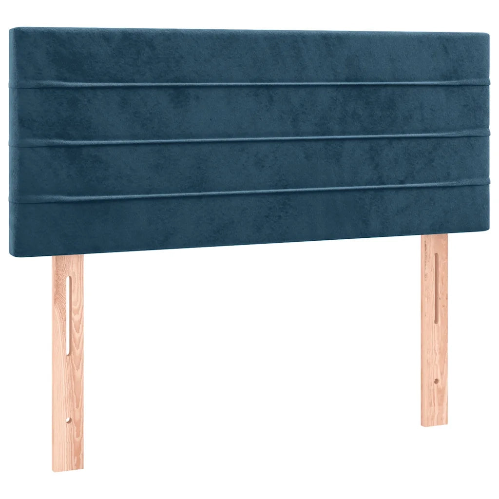 Giroletto a Molle con Materasso Blu Scuro 100x200 cm in Velluto