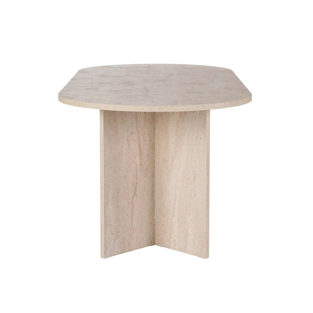 Nofalota, Tavolo Fisso 6 Posti, 200x90x75h cm Beige Marmo