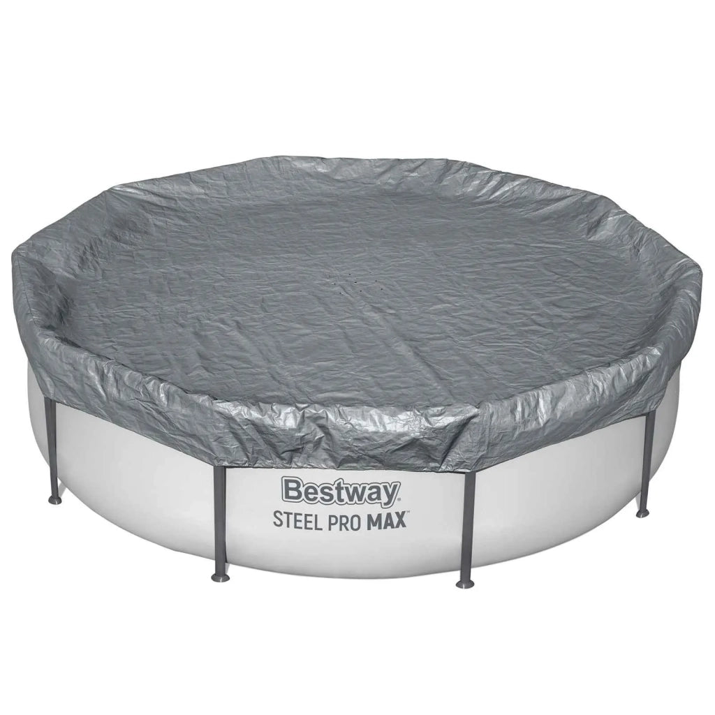 Bestway Copertura per piscina Ø3,05 m Rotondo Poliestere Grigio 42035725