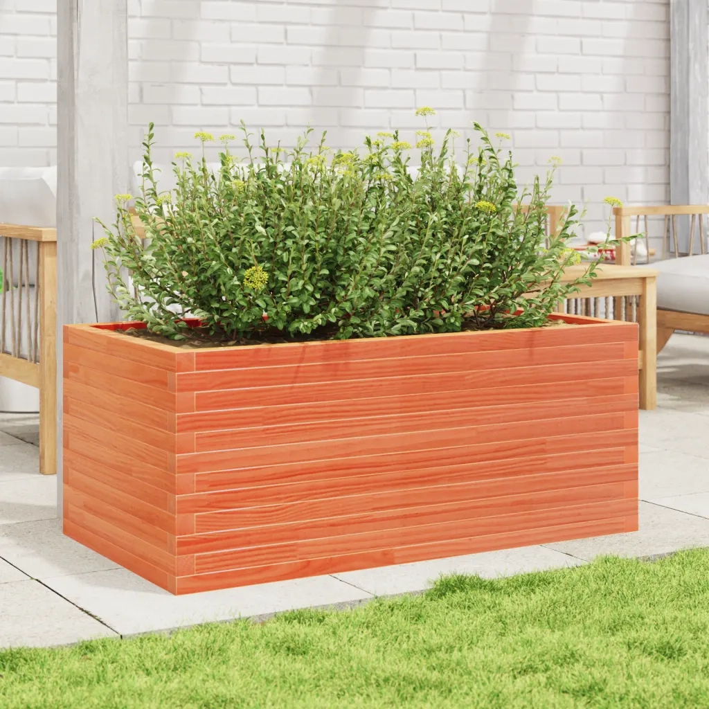 Fioriera | Cassetta per fiori | Vaso da Giardino 110x60x45,5 cm in Legno Massello di Pino