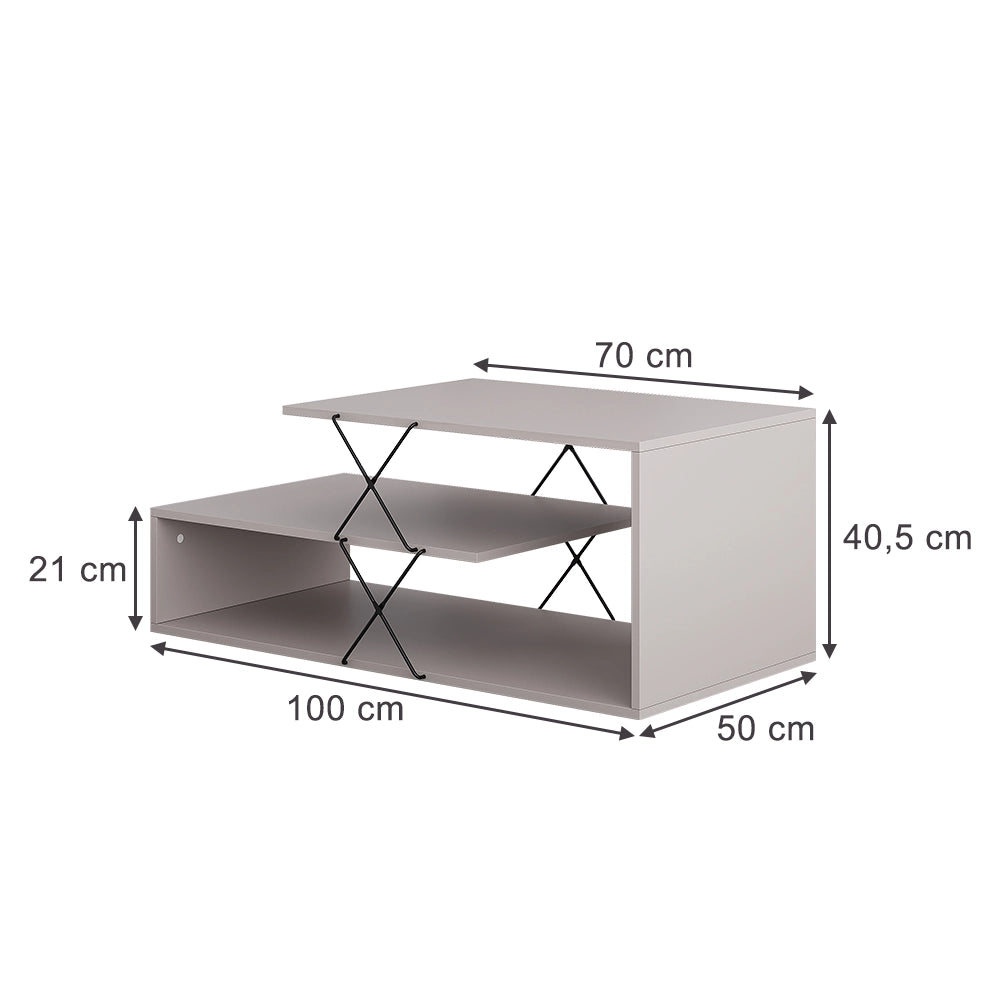 Vicco Tavolino da salotto Cachemire 100 x 50 cm