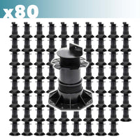 Set 80 supporti per pavimenti galleggianti Altezza regolabile 140-210mm Max 2700 kg Piedini per decking