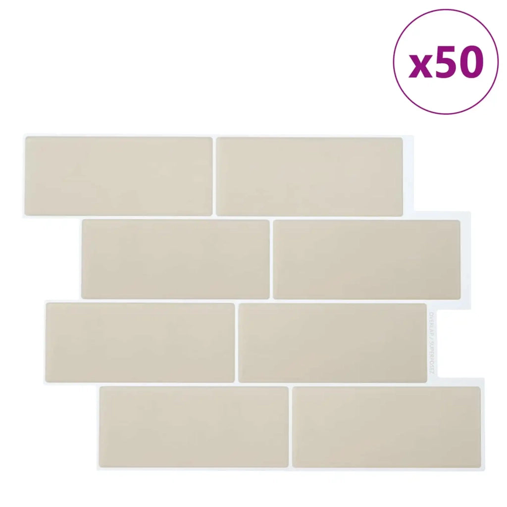 Piastrella subway 50 pz Beige 29 x 21 cm Poliuretano e PET CFW6071966