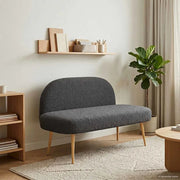 Panchina imbottita con schienale Grigio scuro 110 x 60 x 76 cm
